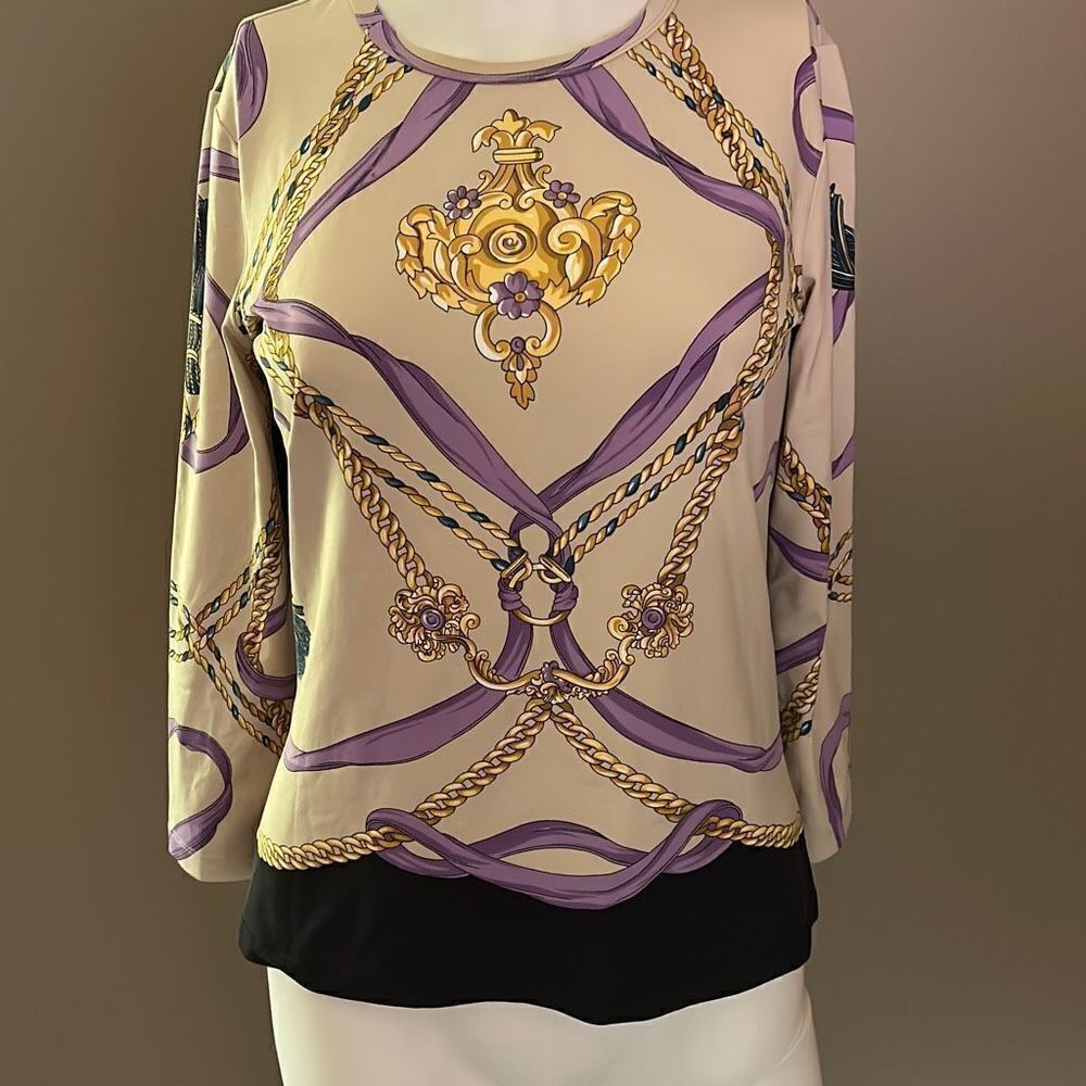 J.McLaughlin Ribbons and Chains Blouse XS